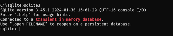 SQLite Console Prompt