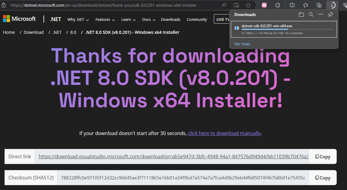 Dotnet Install 2