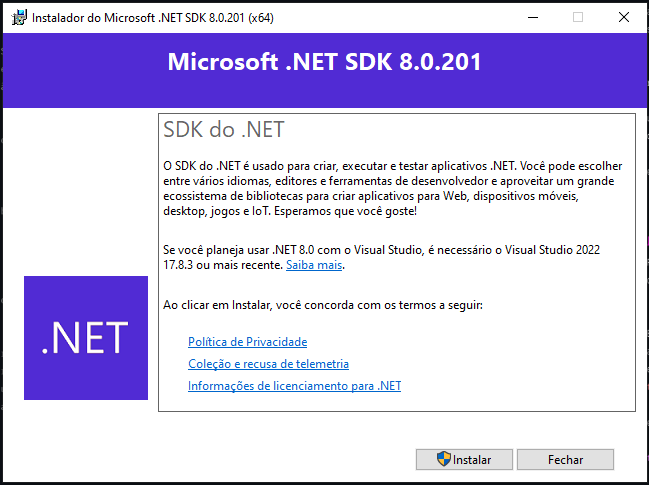 Dotnet Install 3