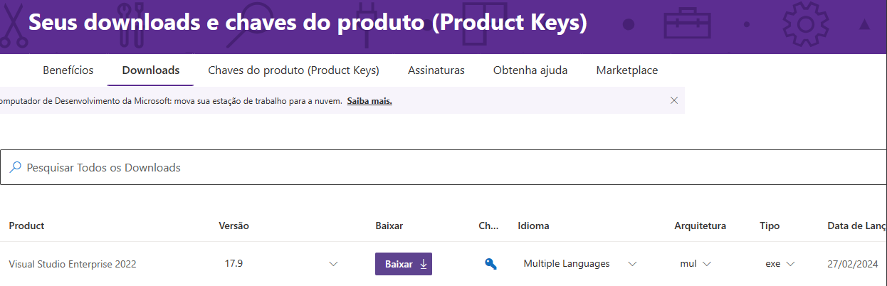 Visual Studio Keys