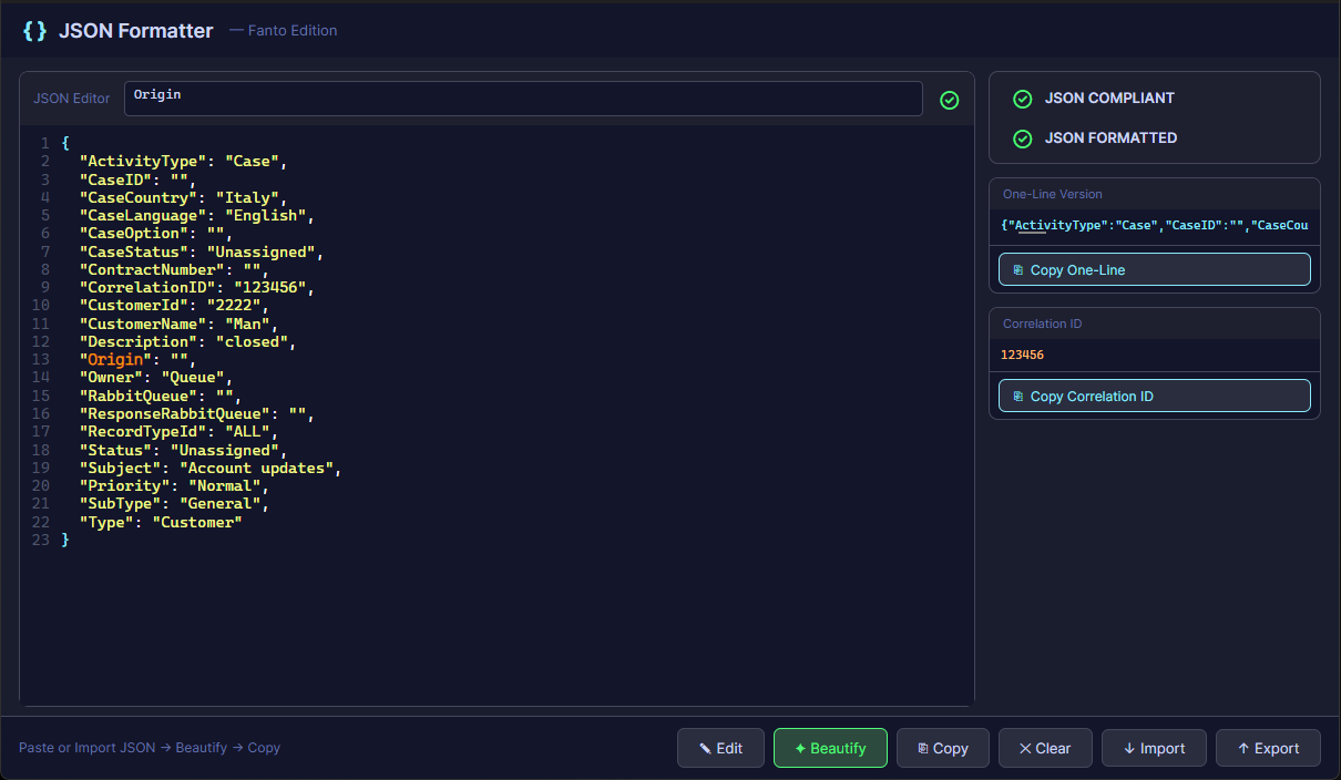 JsonFormatter